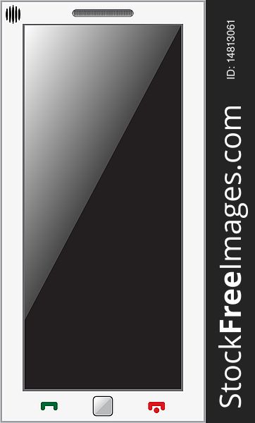 Mobile phone isolalted on white. Own design