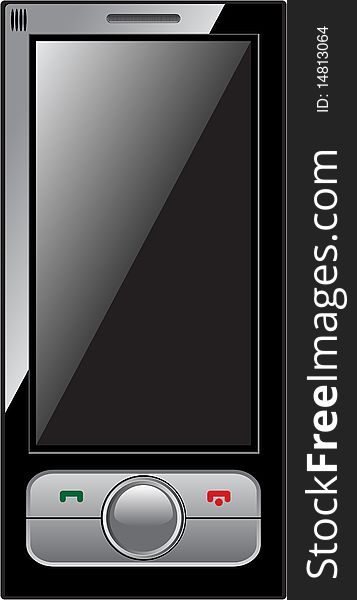 Mobile phone isolalted on white. Own design