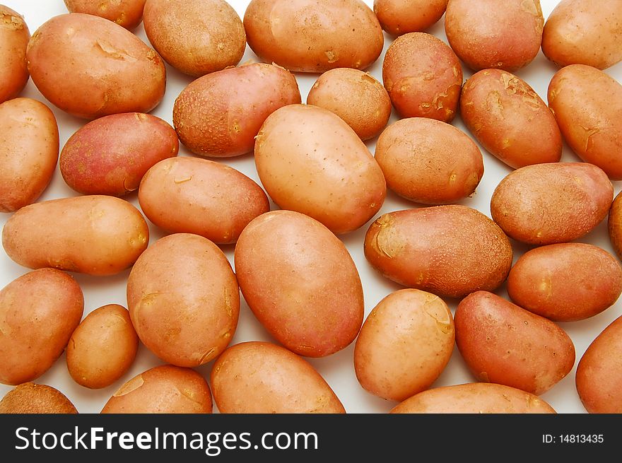 New potatoes background texture detail