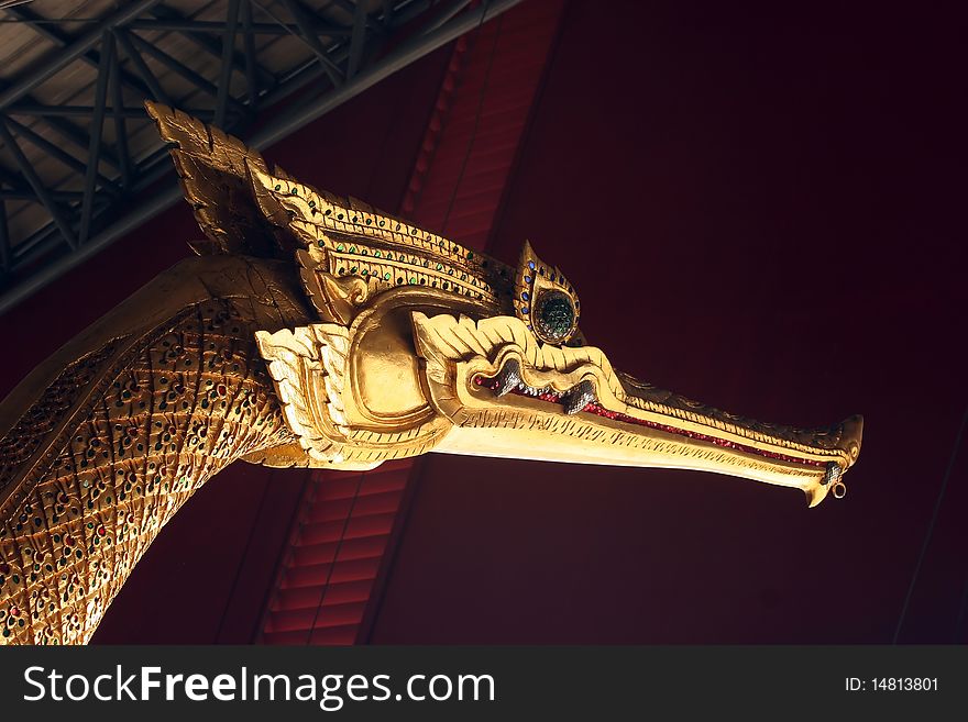 Head of Thai Royal Suphannahong, Thai Royal Barge Suphannahong ?Bangkok Thailand