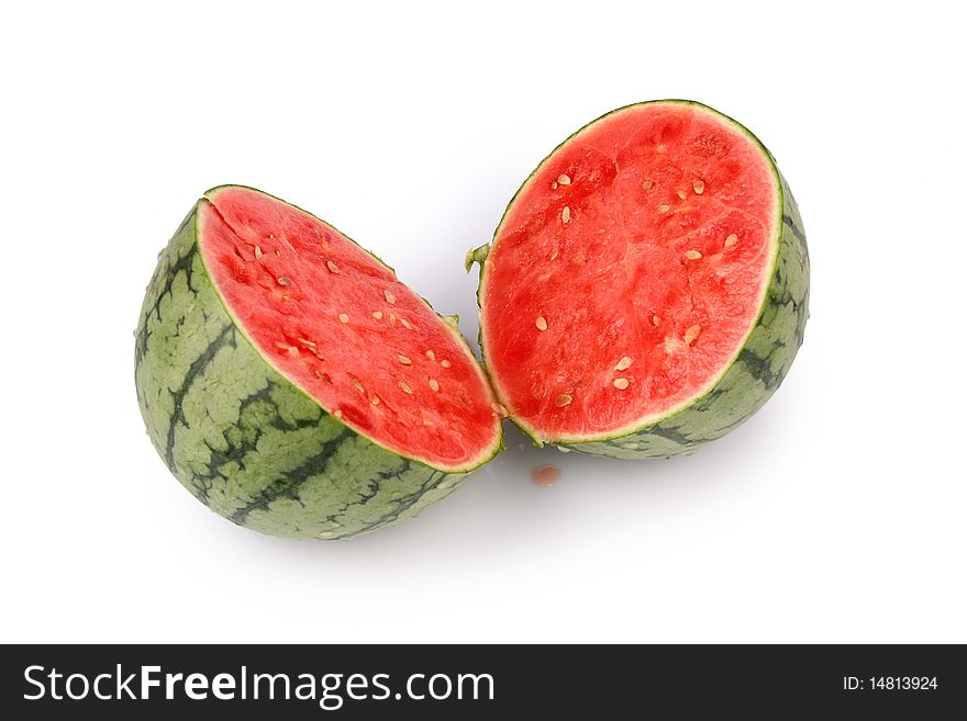 Watermelon fruits isolated on white background