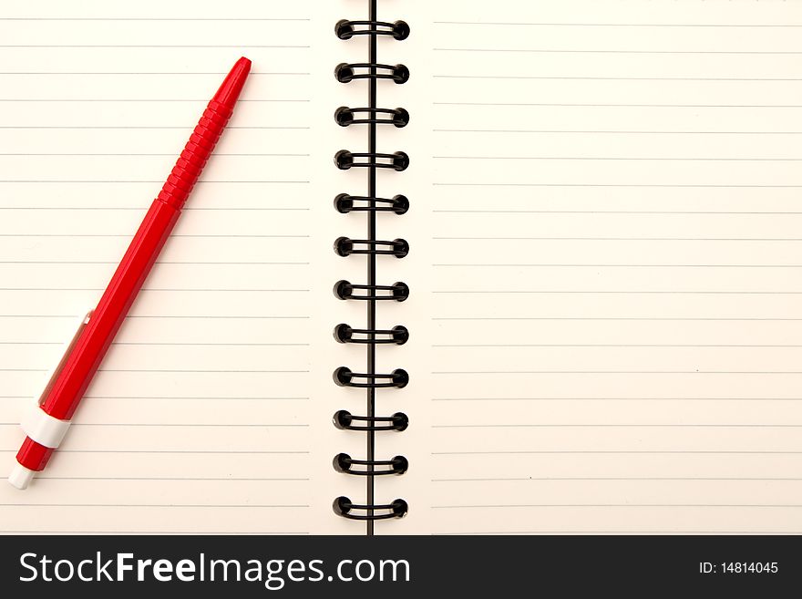 Lines of blank white paper notebook