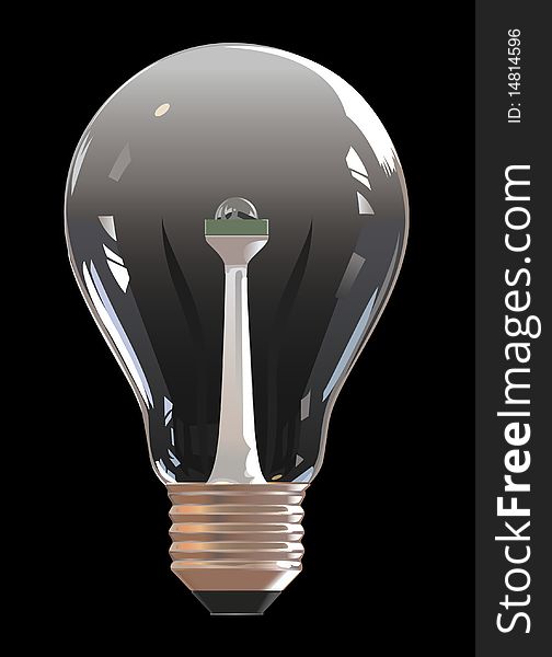 An illustration of a non illuminated light bulb. Also available in scalable format. An illustration of a non illuminated light bulb. Also available in scalable format.