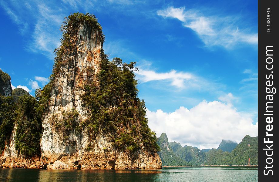 High Cliffs On The Tropical Island