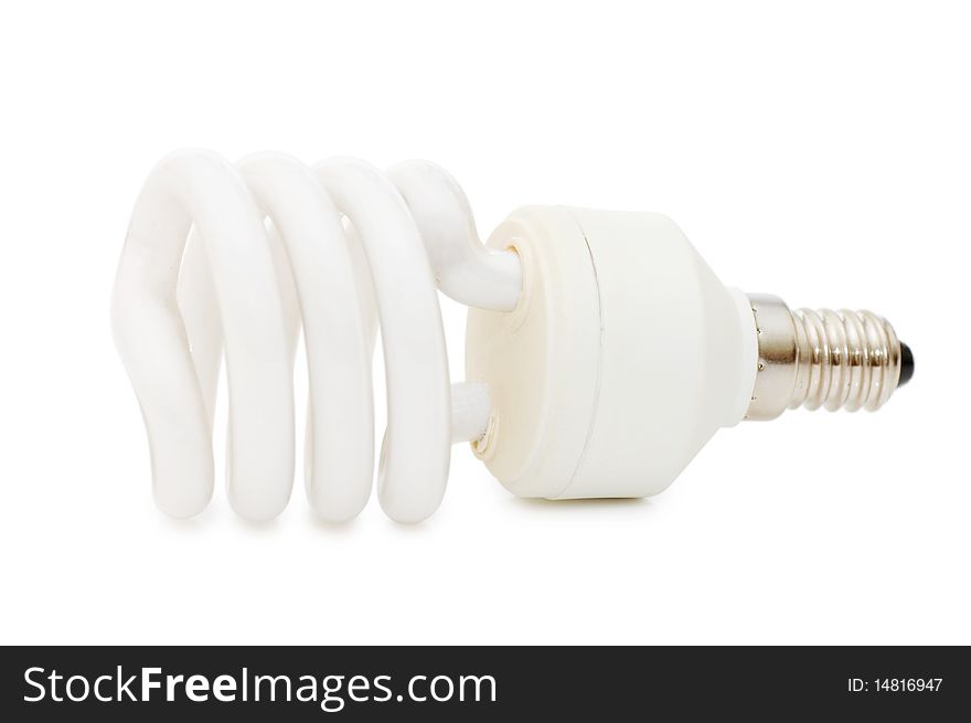 Energy saving lamp isolated on the white background