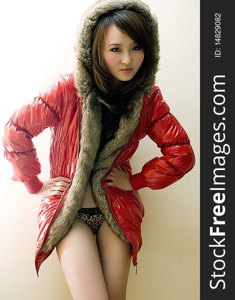 Sex Girl In Red Dustcoat