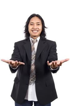 Man Show His Hands Royalty Free Stock Image