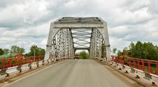 Metal Road Bridge Over The River Royalty Free Stock Photography Metal Road Bridge Over The River Royalty Free Stock Photography