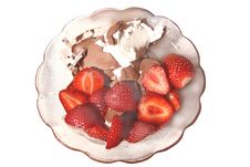 Strawberry With Ice Cream Stock Photo Strawberry With Ice Cream Stock Photo