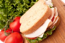 Turkey Breast Sandwich Royalty Free Stock Photography Turkey Breast Sandwich Royalty Free Stock Photography