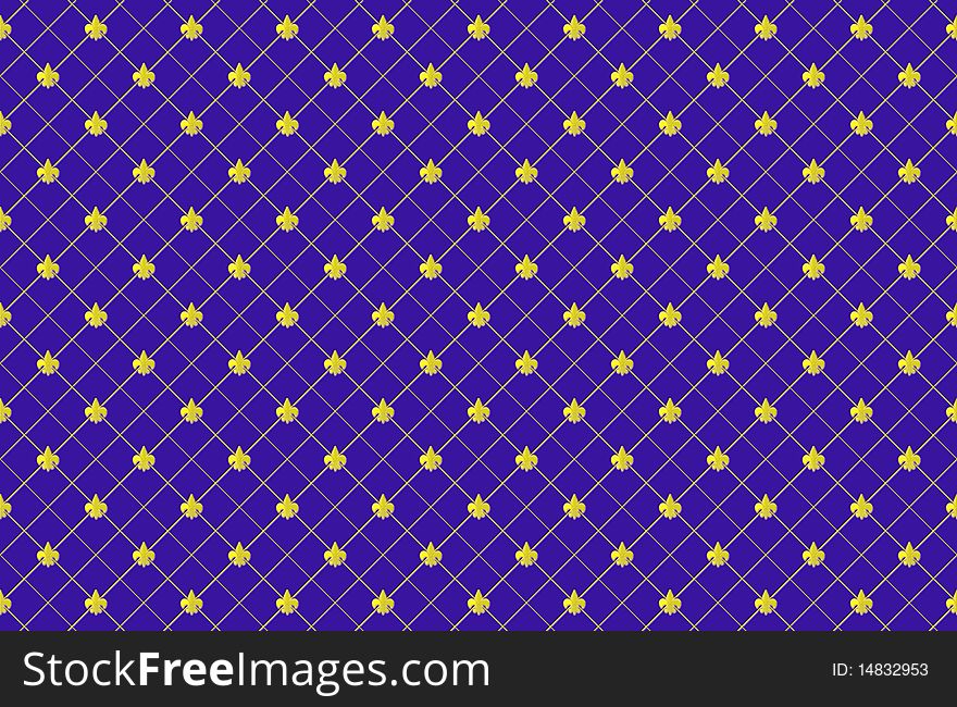 Pattern from yellow rhombuses on a dark blue background. Pattern from yellow rhombuses on a dark blue background