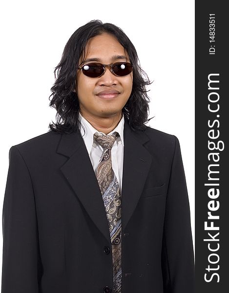 Long Hair Man Wearing Suit