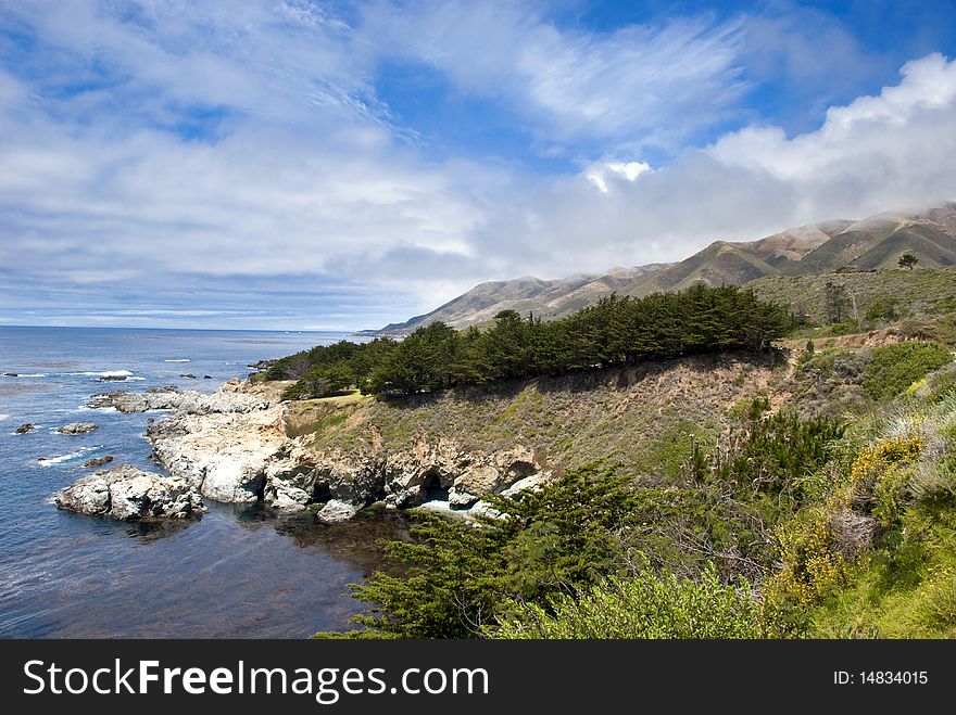 Mountain Landscape in California's Big Sur