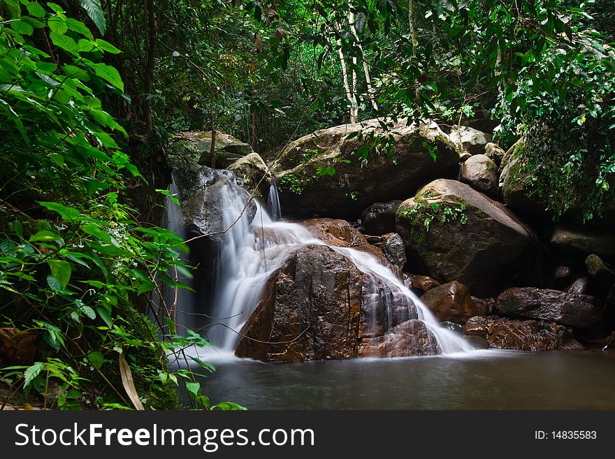 Waterfall in Green Thailand national park image
