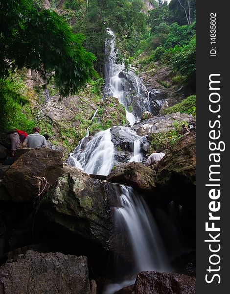 Waterfall in Green Thailand national park image