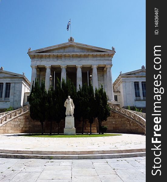 National library of Greece, or Gennadeios library , main facade