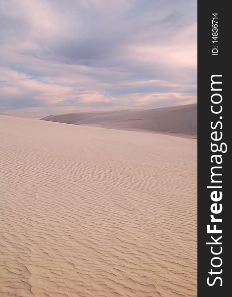 Dunes and sky at white sands national park, new mexico. Dunes and sky at white sands national park, new mexico