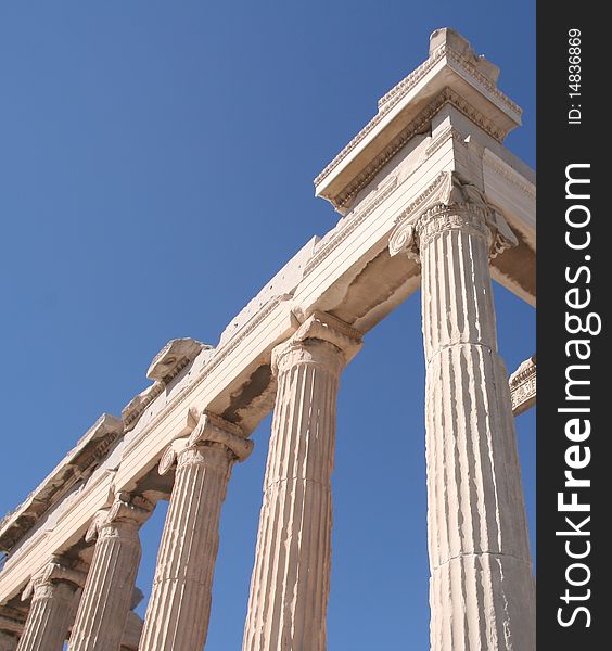 Columns in Athens in Greece