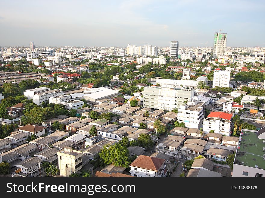 Bangkok. The capital city of Thailand. In bird-eye-view.