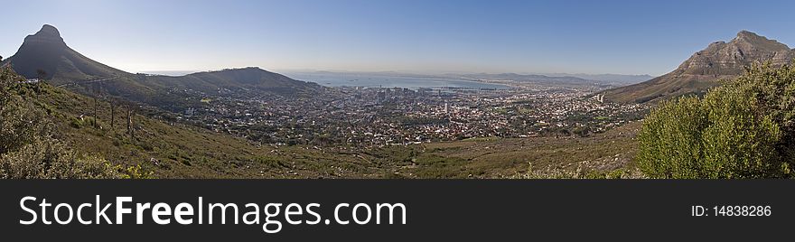 Cape Town Panorama Photo from Table Top Mountain