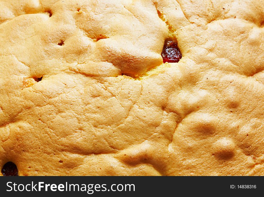 Tasty homemade biscuit background with cherry. Tasty homemade biscuit background with cherry