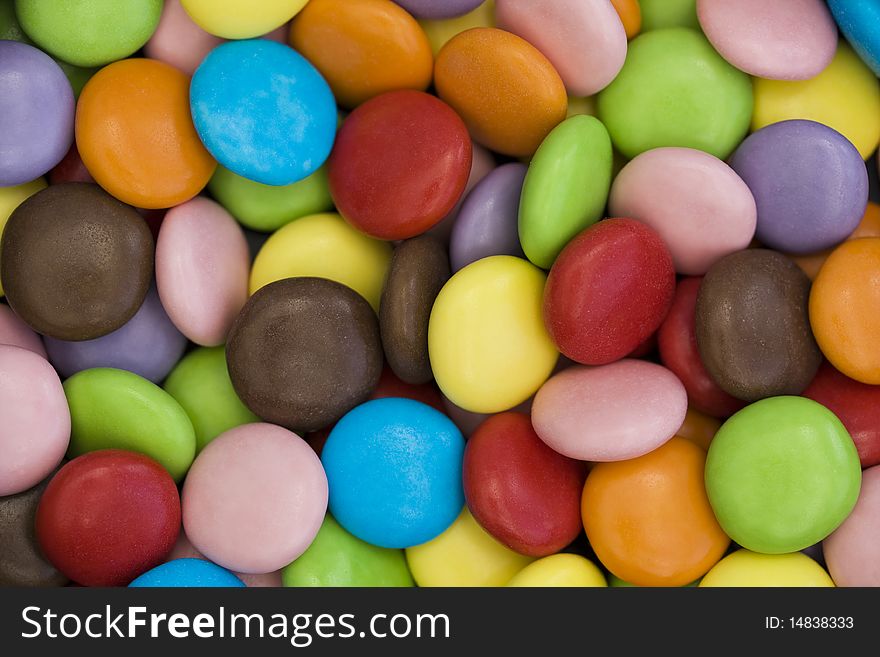 Colorful Candy Coated Chocolate Sweets