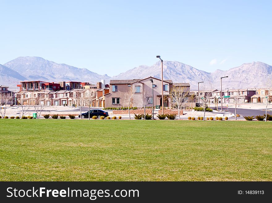 Suburban houses in a quiet southwestern neighborhood. Suburban houses in a quiet southwestern neighborhood