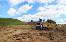 Backhoe Loader Loading Dumper Stock Photography Backhoe Loader Loading Dumper Stock Photography