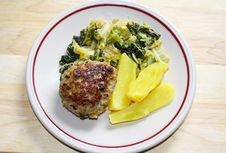 Meat Ball With Potatoes, Savoy Cabbage Stock Image Meat Ball With Potatoes, Savoy Cabbage Stock Image