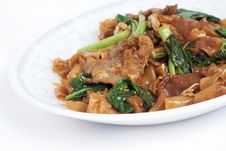 Fried Noodle With Pork Stock Image