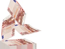 Falling Euros Stock Image Falling Euros Stock Image