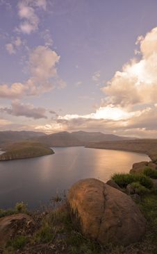 Dam Sunset Stock Image Dam Sunset Stock Image