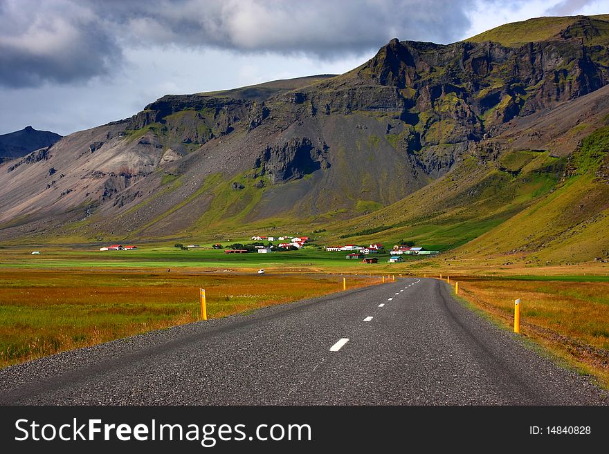 Country road in Southern Iceland