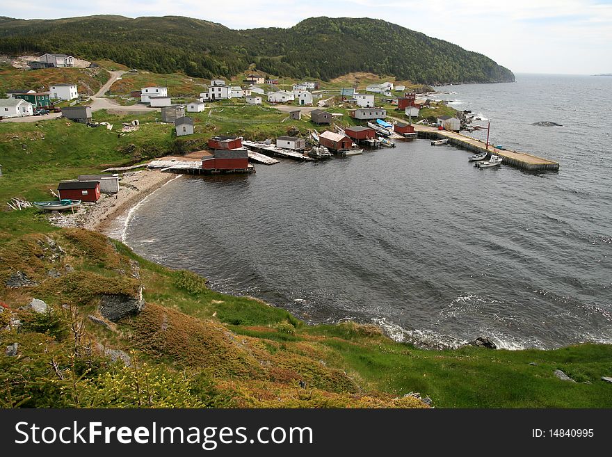 Rural Fishing village in Trinity Bay Newfoundland Canada