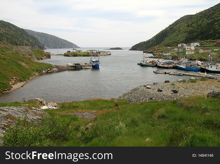 Rural Fishing village in Trinity Bay Newfoundland Canada