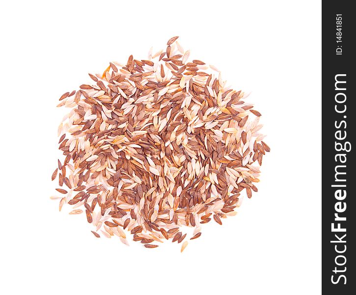 Small pile of seeds isolated on white background. Small pile of seeds isolated on white background.