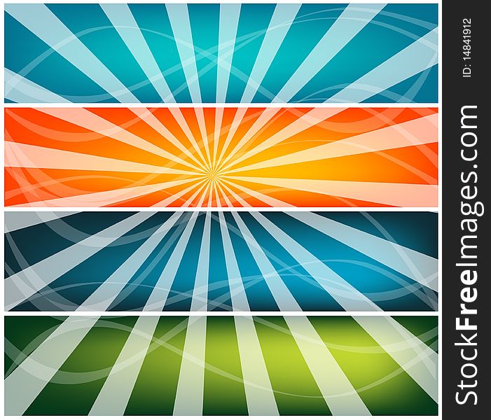 Abstract background with rays,