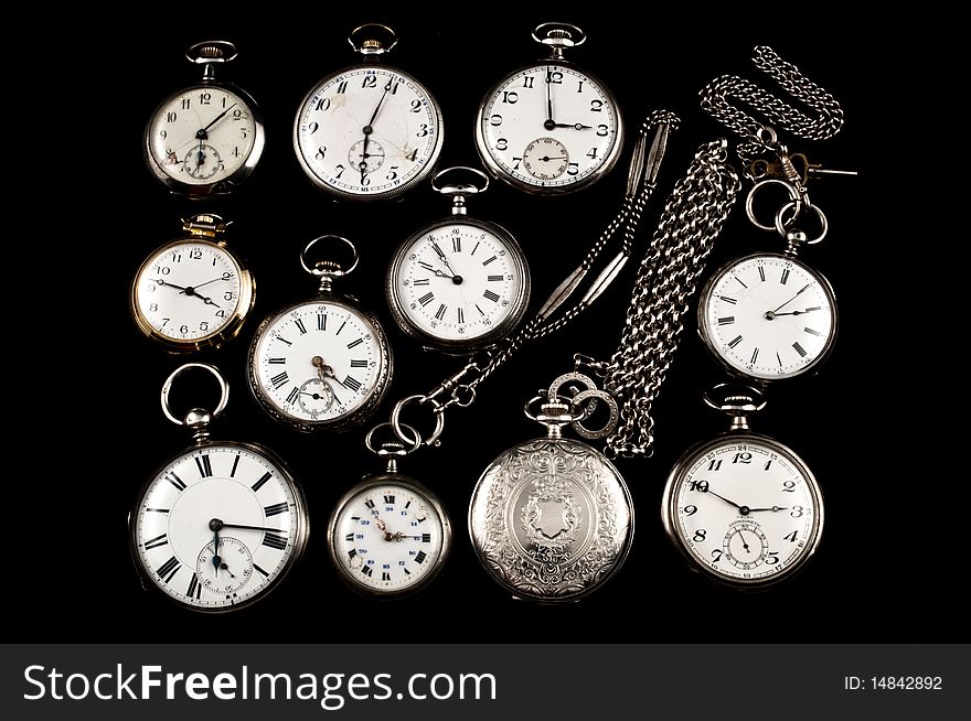 Cracked silver pocket watch