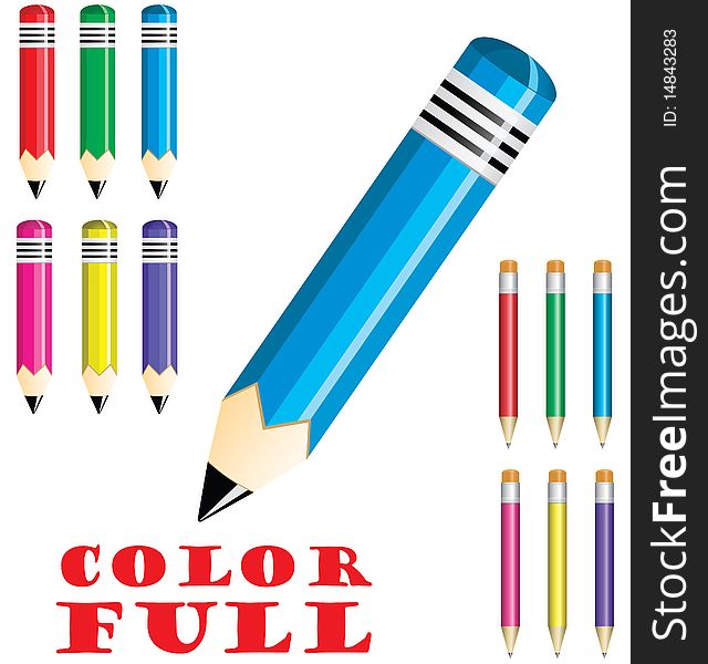 Illustration of two sets of colorfull crayons, one more playfull, one more serious. Vector done in Adobe Illustrator, saved as an AI8 EPS file. Can be scaled to any size without loss of quality.