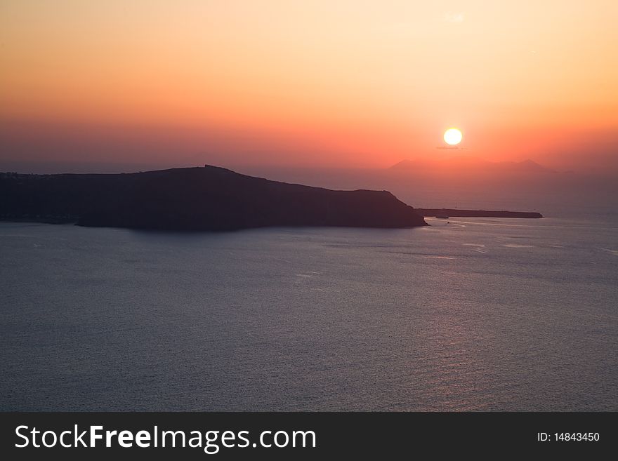 Looking out over the bay of santorini