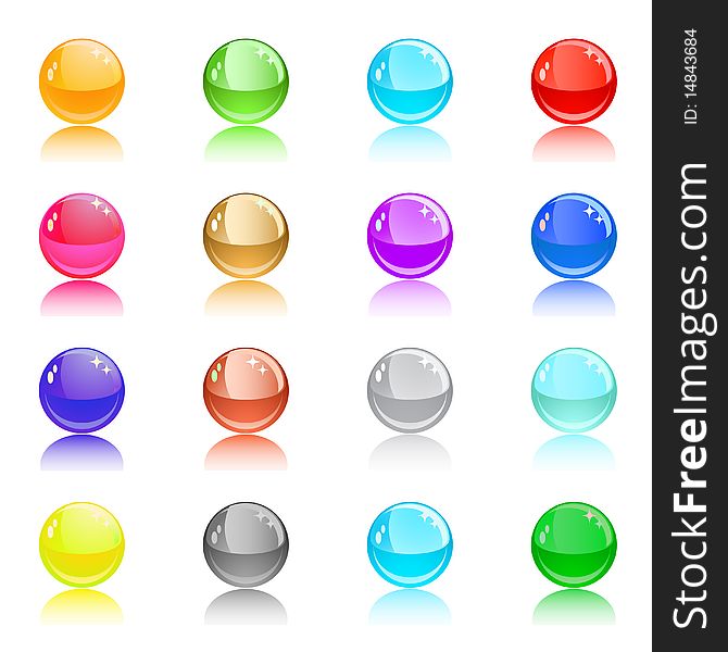 Set of colorful ball vector. Set of colorful ball vector