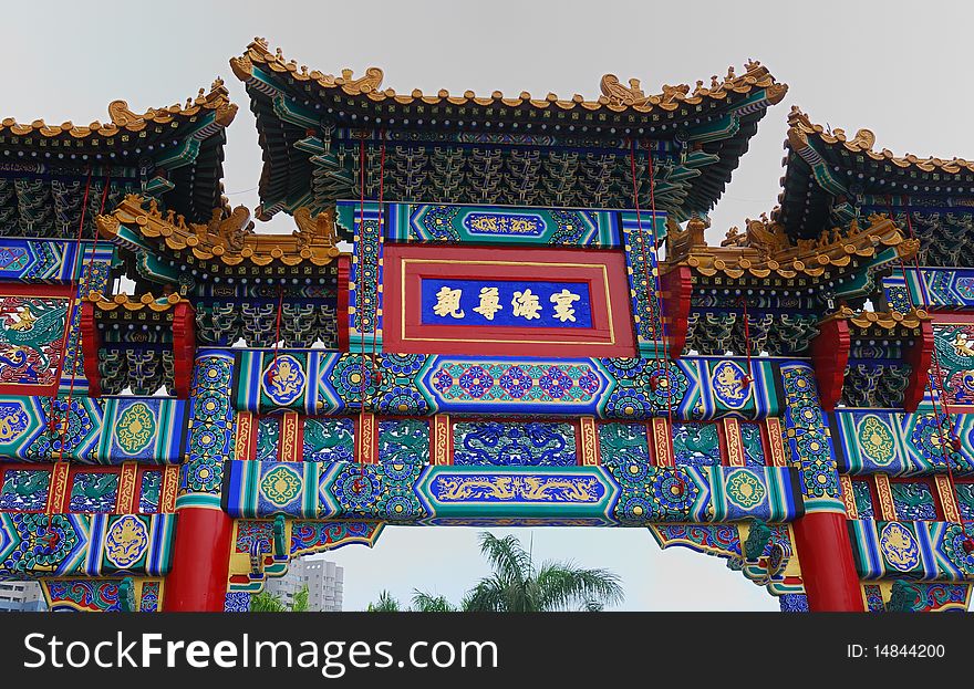 The traditional architecture :torii from the south of China