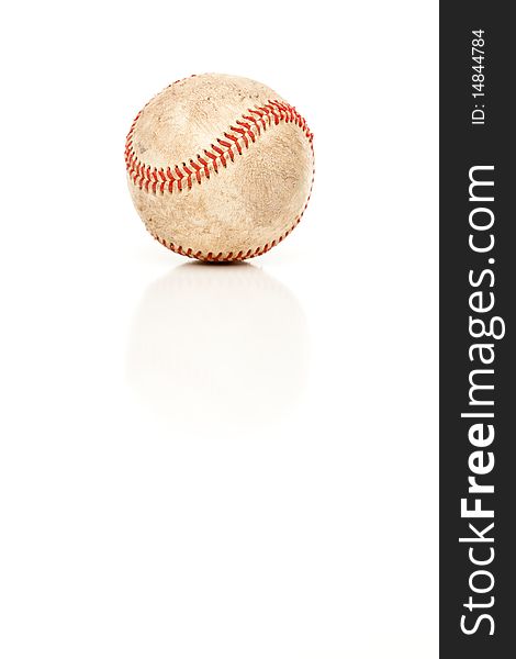 Single Baseball Isolated On White