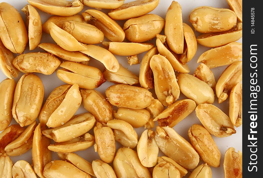 Salted peanuts forming background image