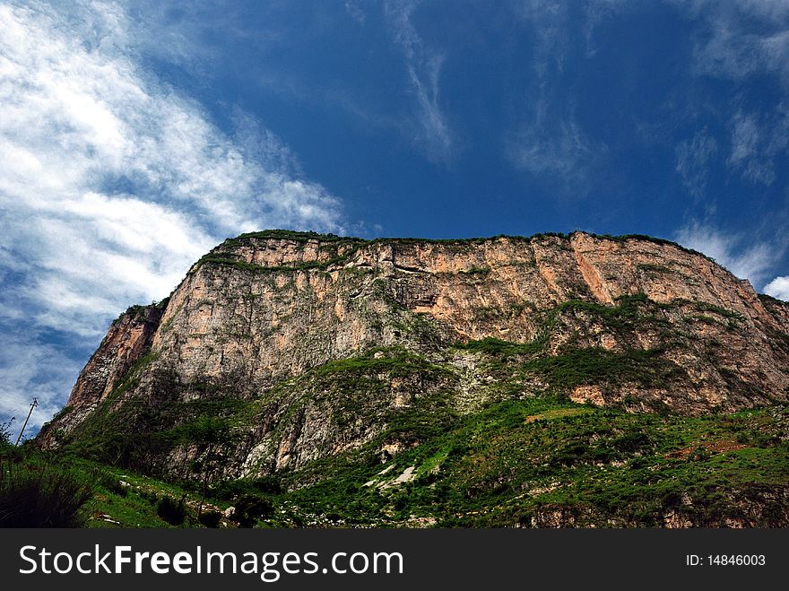 Mountains by the Dadu river valley in china which is one of the deepest canyon in the world.