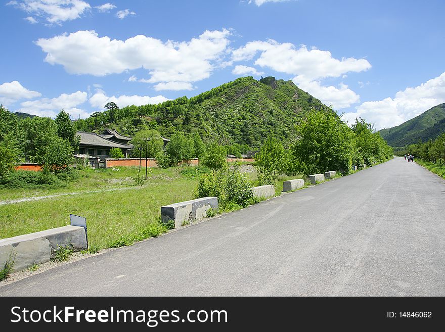 The summer scenery of Wutai Mountain, Shanxi, China. Mount Wutai is one of the most famous Buddhist spots. The summer scenery of Wutai Mountain, Shanxi, China. Mount Wutai is one of the most famous Buddhist spots.