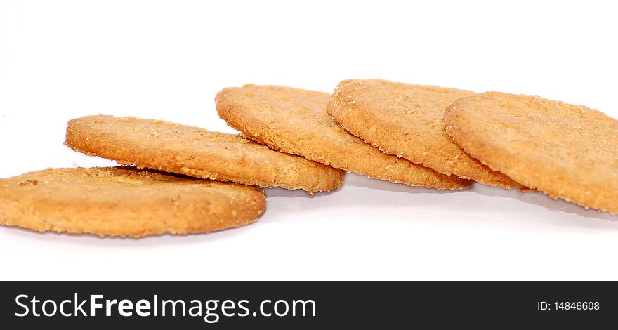 Biscuits isolated on the white background