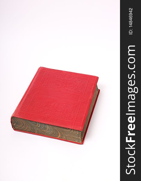 Red book on the white background. Red book on the white background.