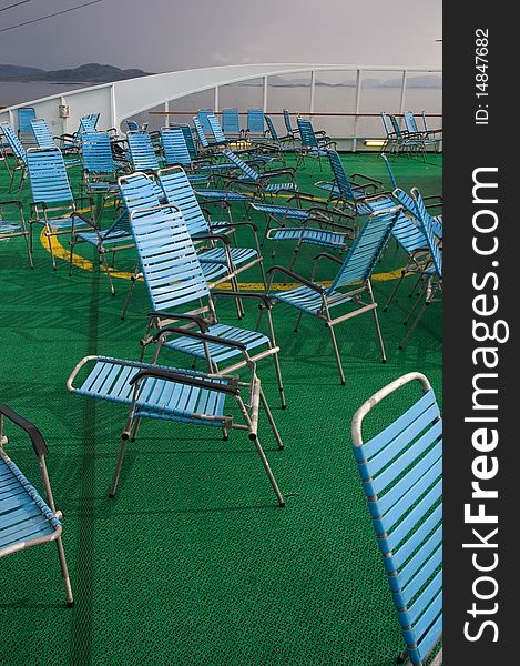 Abandoned deckchairs
