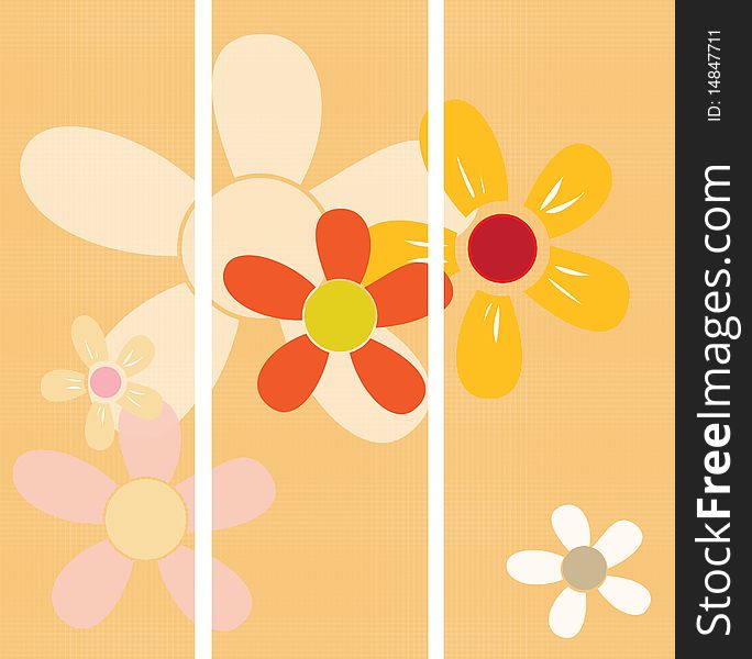 Vector illustration of floral banner